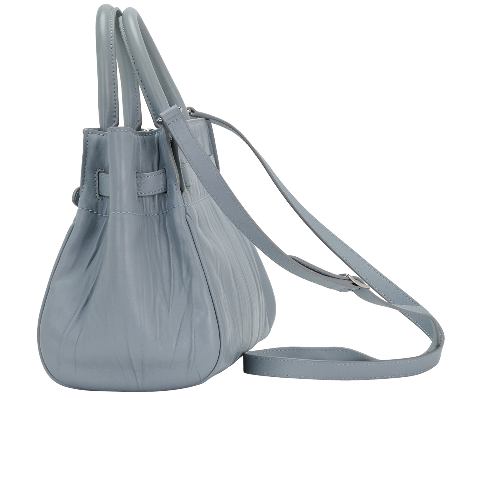 Medium Bayswater, &pound;450, Handbags, Blue, Leather, Bottom view